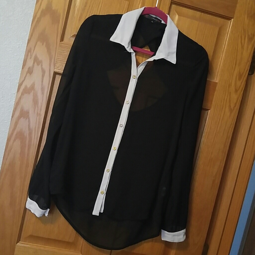 Sheer Button-Up
